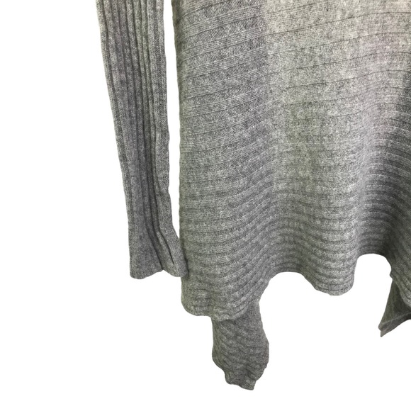 White House Black Market Women's Cardigan Gray Cabled Shawl Collar Coverup Sz XS - Picture 10 of 14